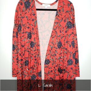 LuLaRoe Sarah Large Floral Red NEW